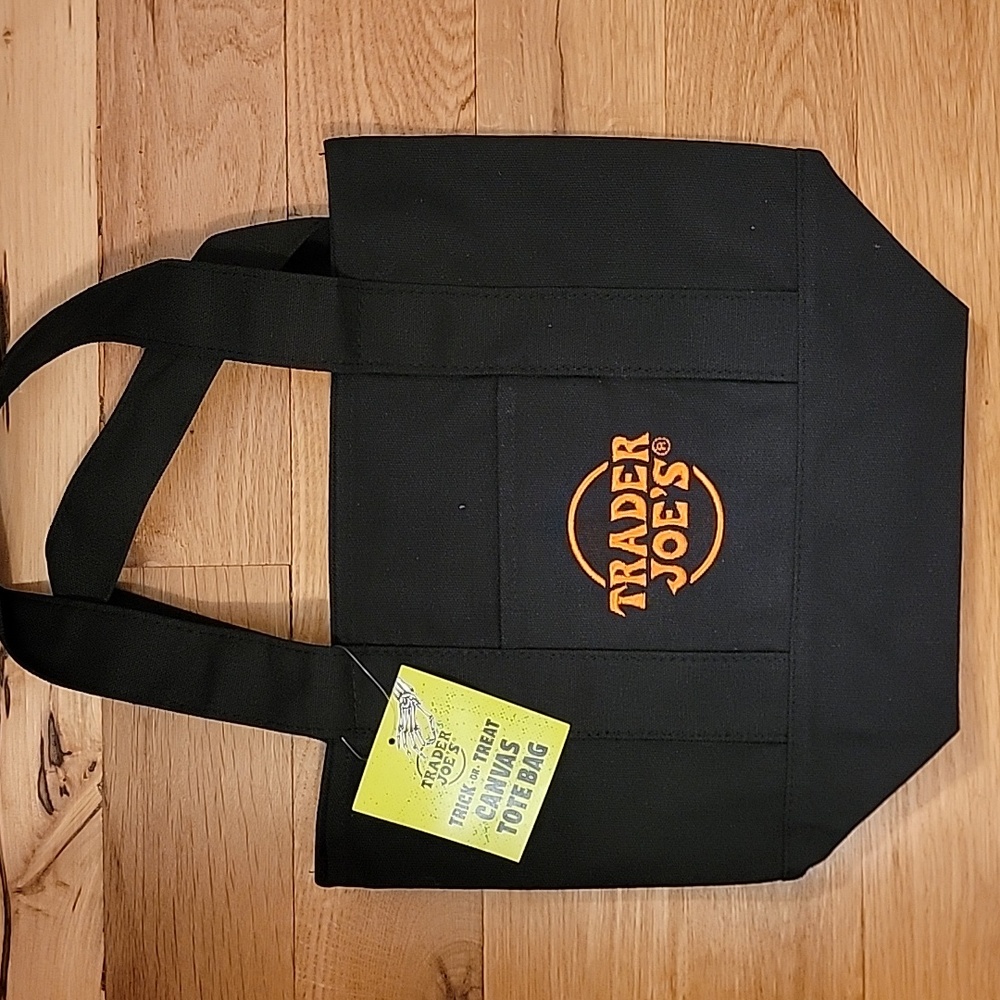 Trader Joe's Mini Black Canvas Tote Bag